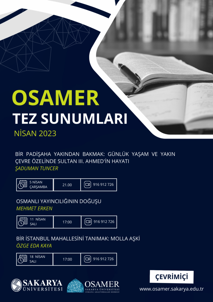 OSAMER Tez Sunumları başlıyor!